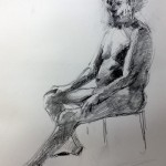 Graphite figure sketching by Helen Davison