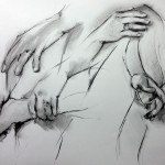 Charcoal hand sketches by Helen Davison