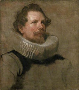 Head of a Bearded Man wearing a Wheel Ruff by Antony Van Dyck