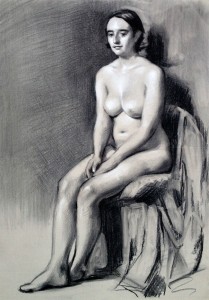 Charcoal figure drawing - Helen Davison