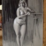 Charcoal figure drawing - Helen Davison