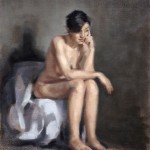 Seated Nude oil painting by Helen Davison