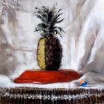 Still life painting of a pineapple by Helen Davison