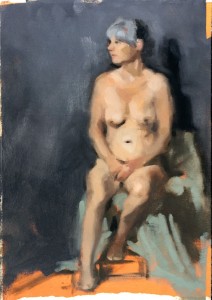 Nude oil painting by Helen Davison