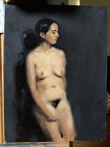 Nude oil painting by Helen Davison