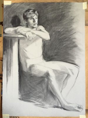 Charcoal figure drawing - Helen Davison