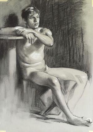 Charcoal figure drawing - Helen Davison